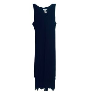 Woman’s Black 100% Silk Flowy Lined Dress Size L